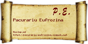 Pacurariu Eufrozina névjegykártya
